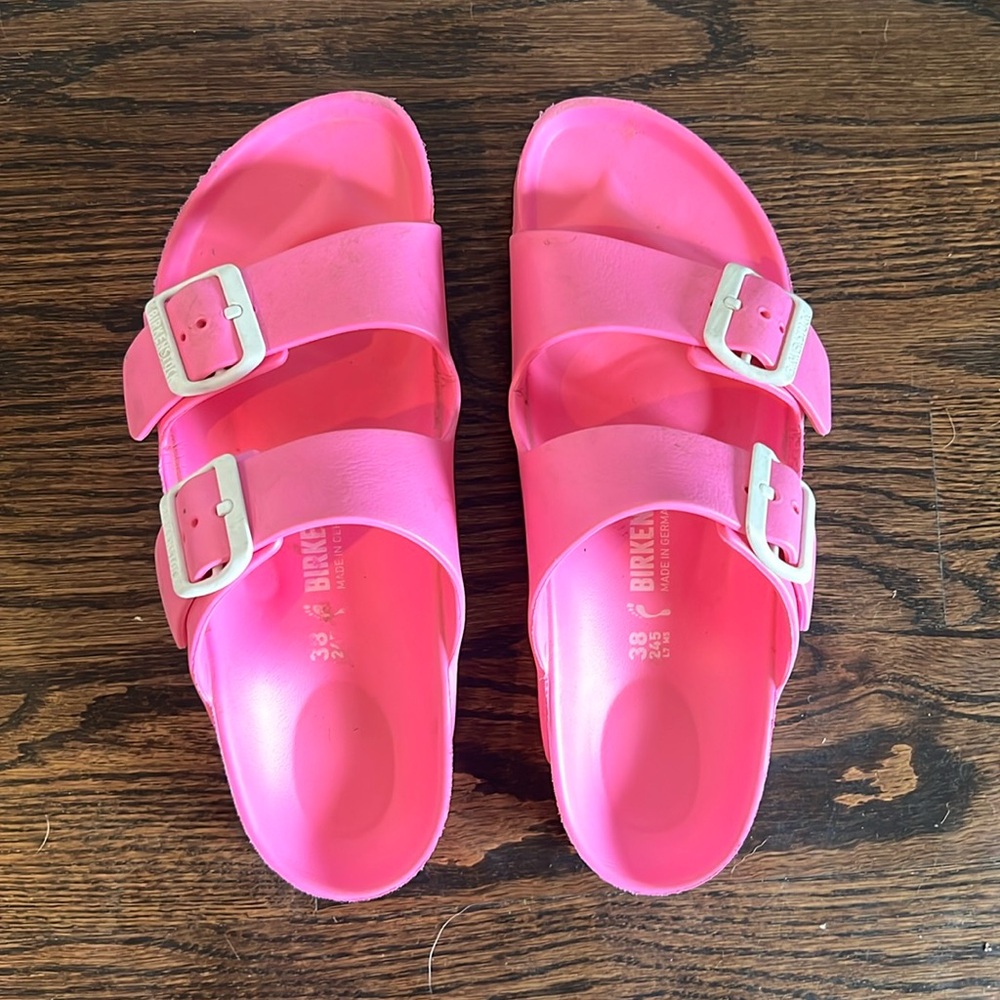 Rubber Birkenstocks Pink